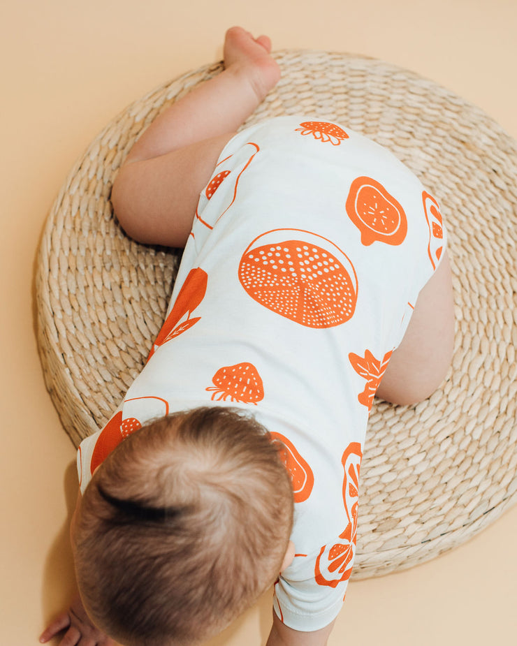Fruit baby bodysuit - organic cotton
